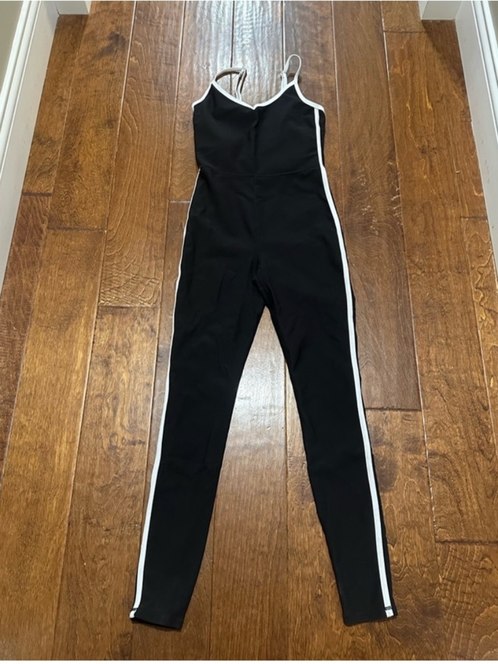 Wilo the Label Black ribbed Jumpsuit with White accents